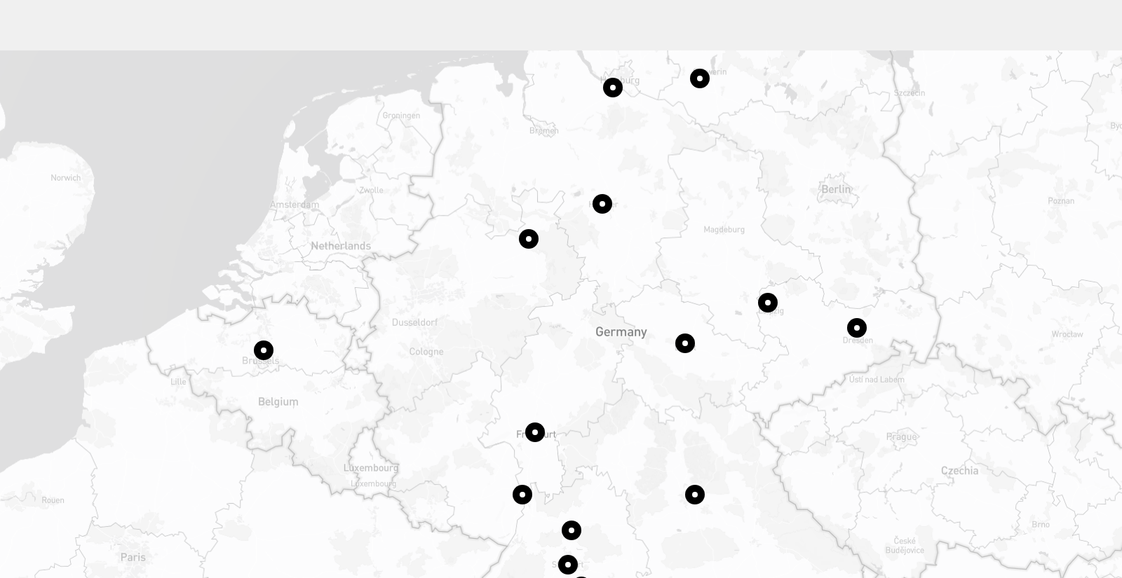 Map of SGP Schneider Geiwitz office locations in Germany